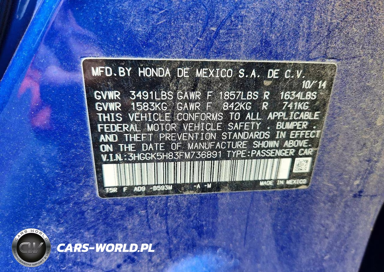 2015 Honda Fit Ex VIN:3HGGK5H83FM736891 - 12