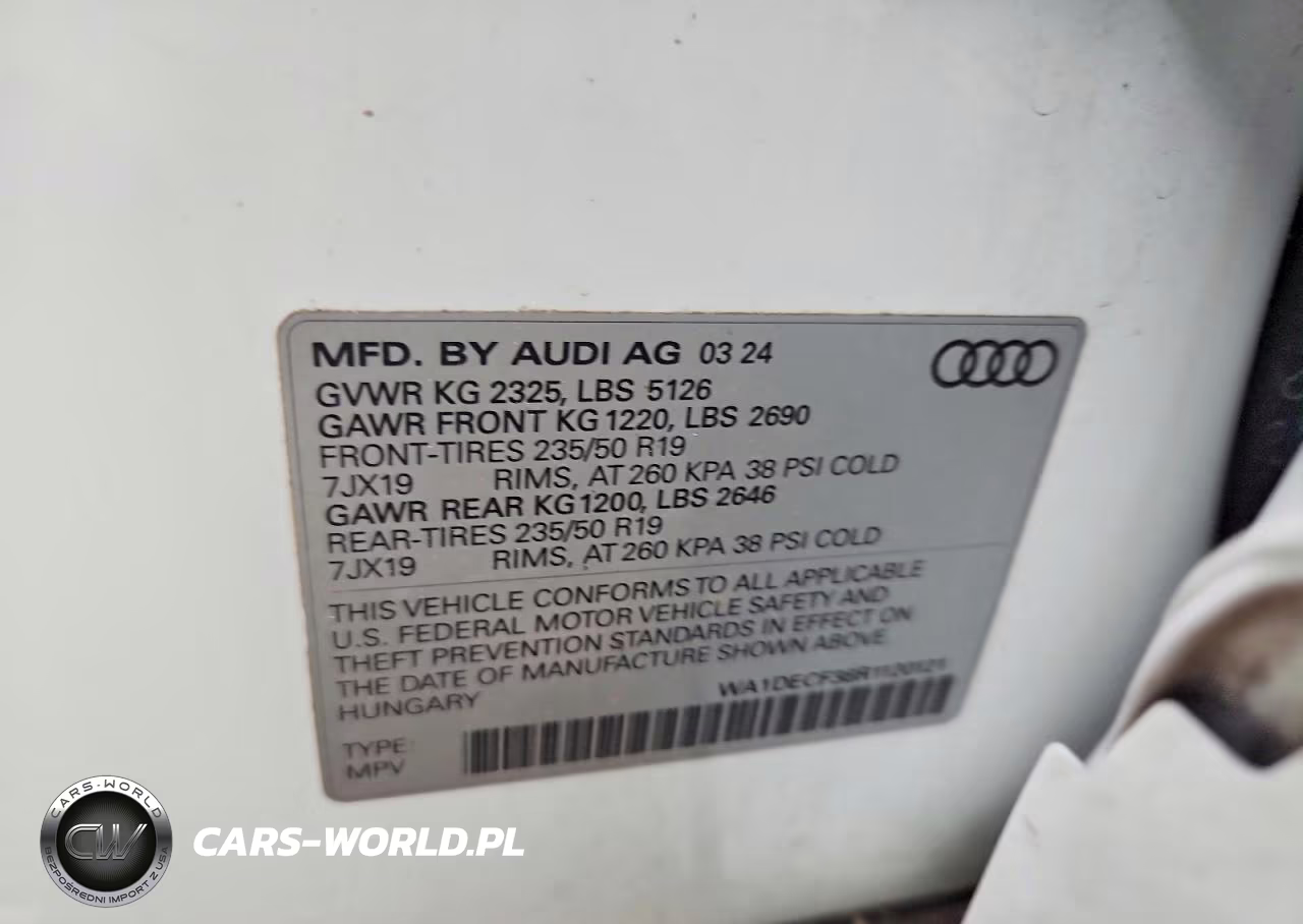 2024 Audi Q3 Premium S Line 45 VIN:WA1DECF38R1120121 - 12