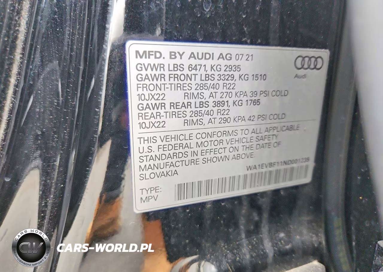 2022 Audi Q8 Premium Plus S-Line VIN:WA1EVBF11ND001235 - 13