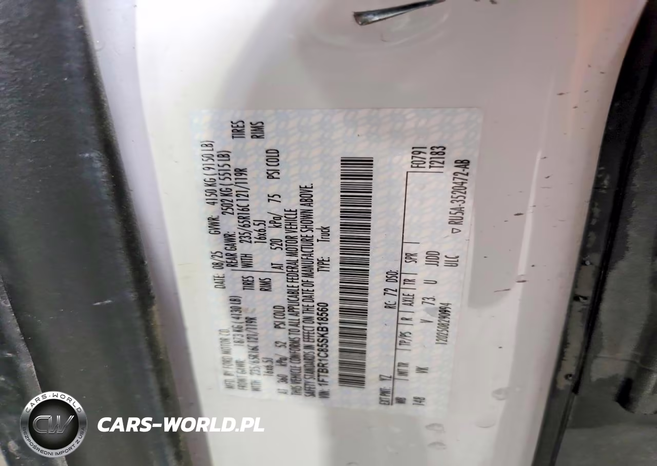 2025 Ford Transit T-250 VIN:1FTBR1C85SKB18560 - 13