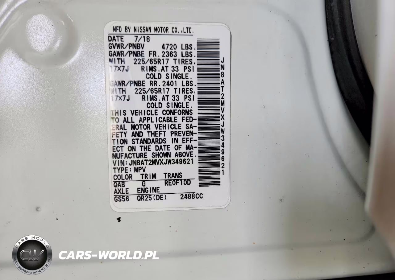 2018 Nissan Rogue Sv VIN:JN8AT2MVXJW349621 - 13