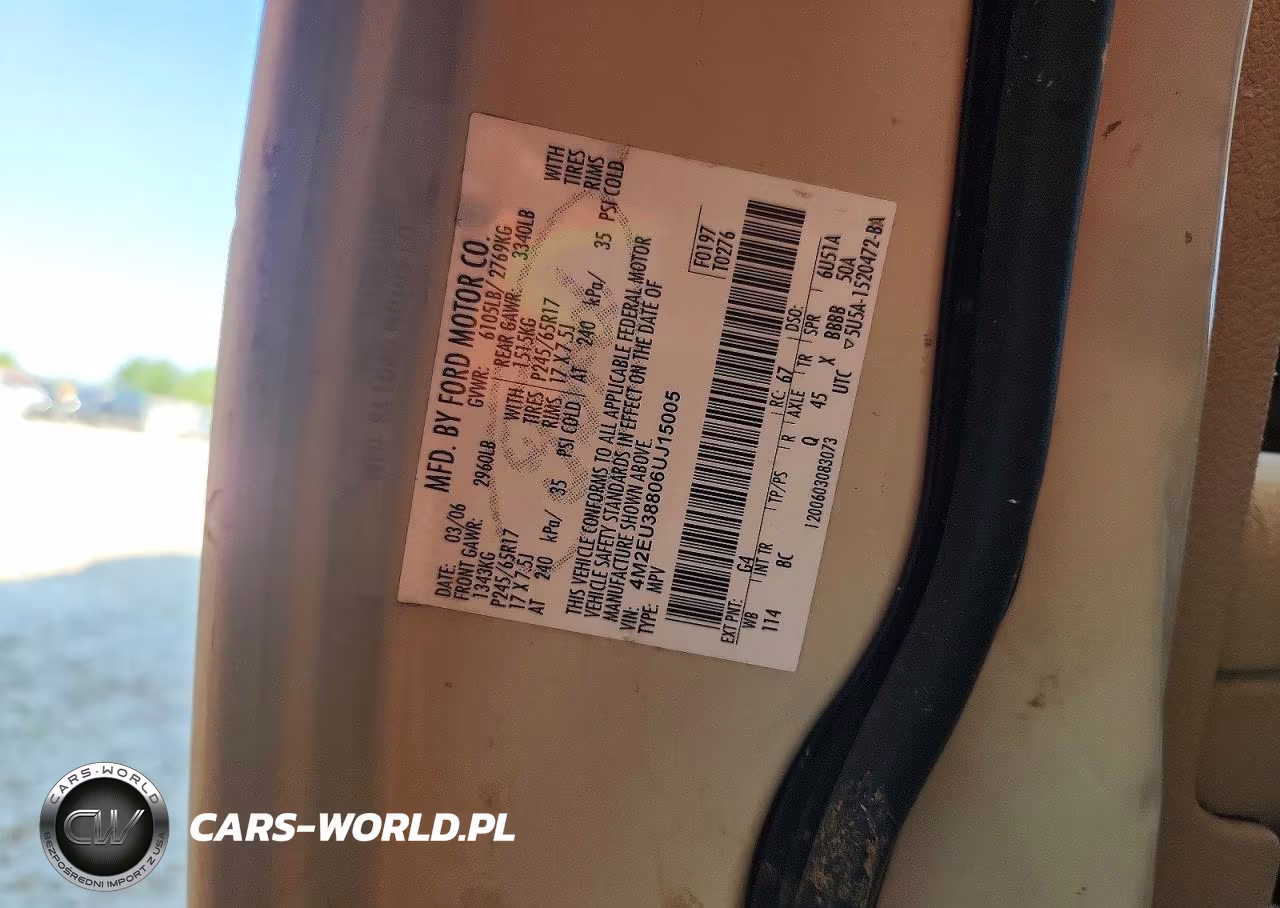 2006 Mercury Mountaineer Premier VIN:4M2EU38806UJ15005 - 13