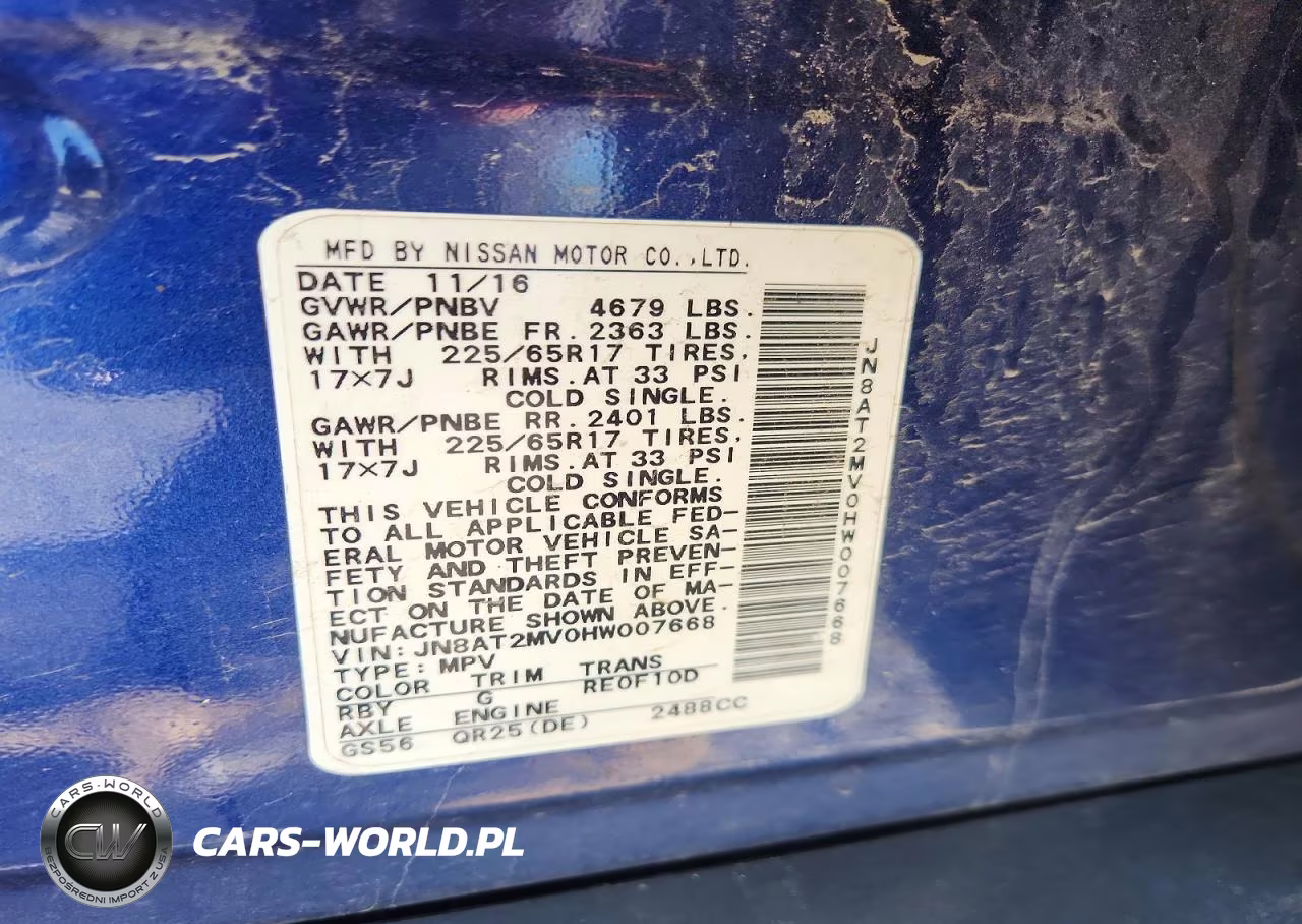 2017 Nissan Rogue S VIN:JN8AT2MV0HW007668 - 12