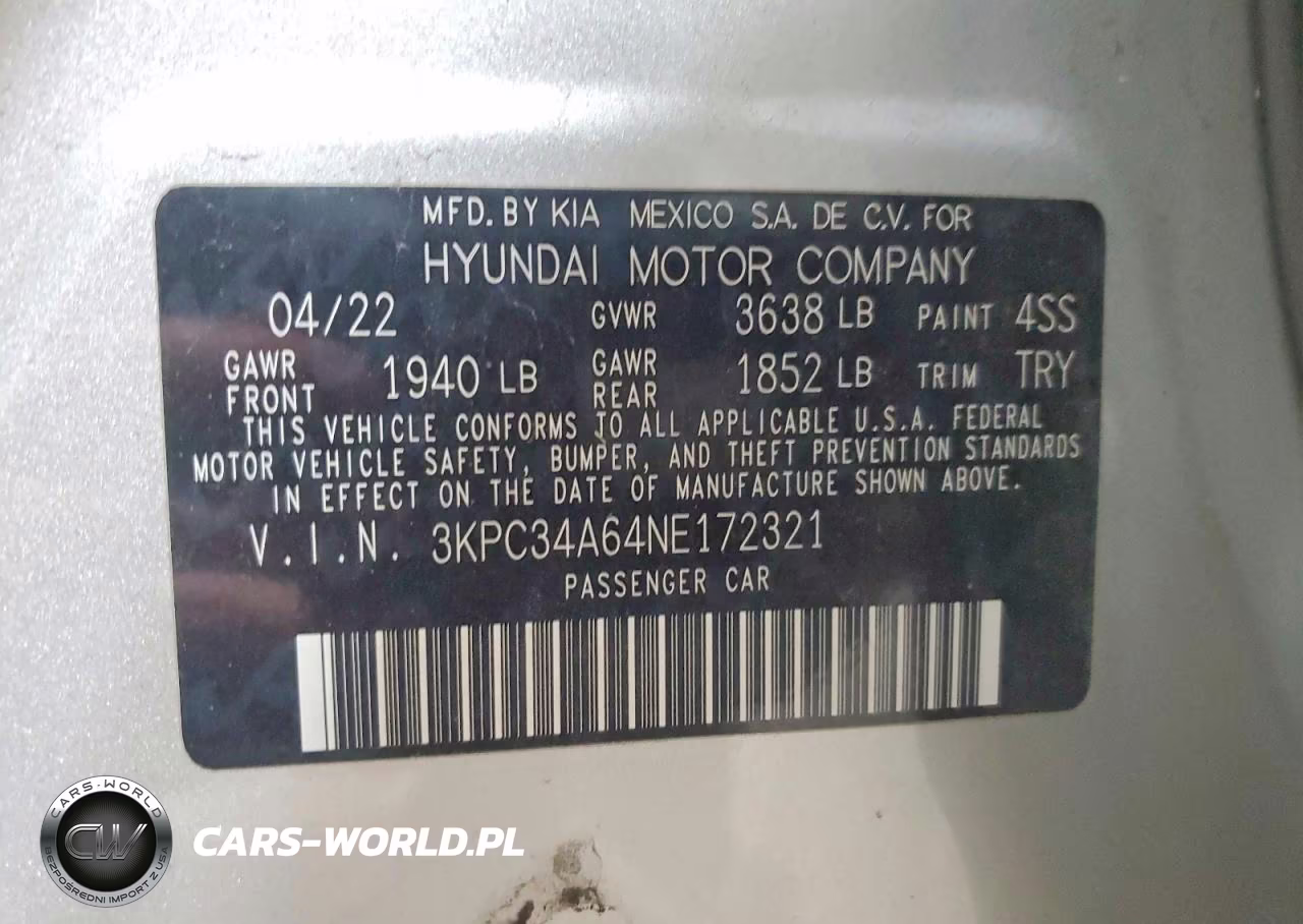 2022 Hyundai Accent Limited VIN:3KPC34A64NE172321 - 12