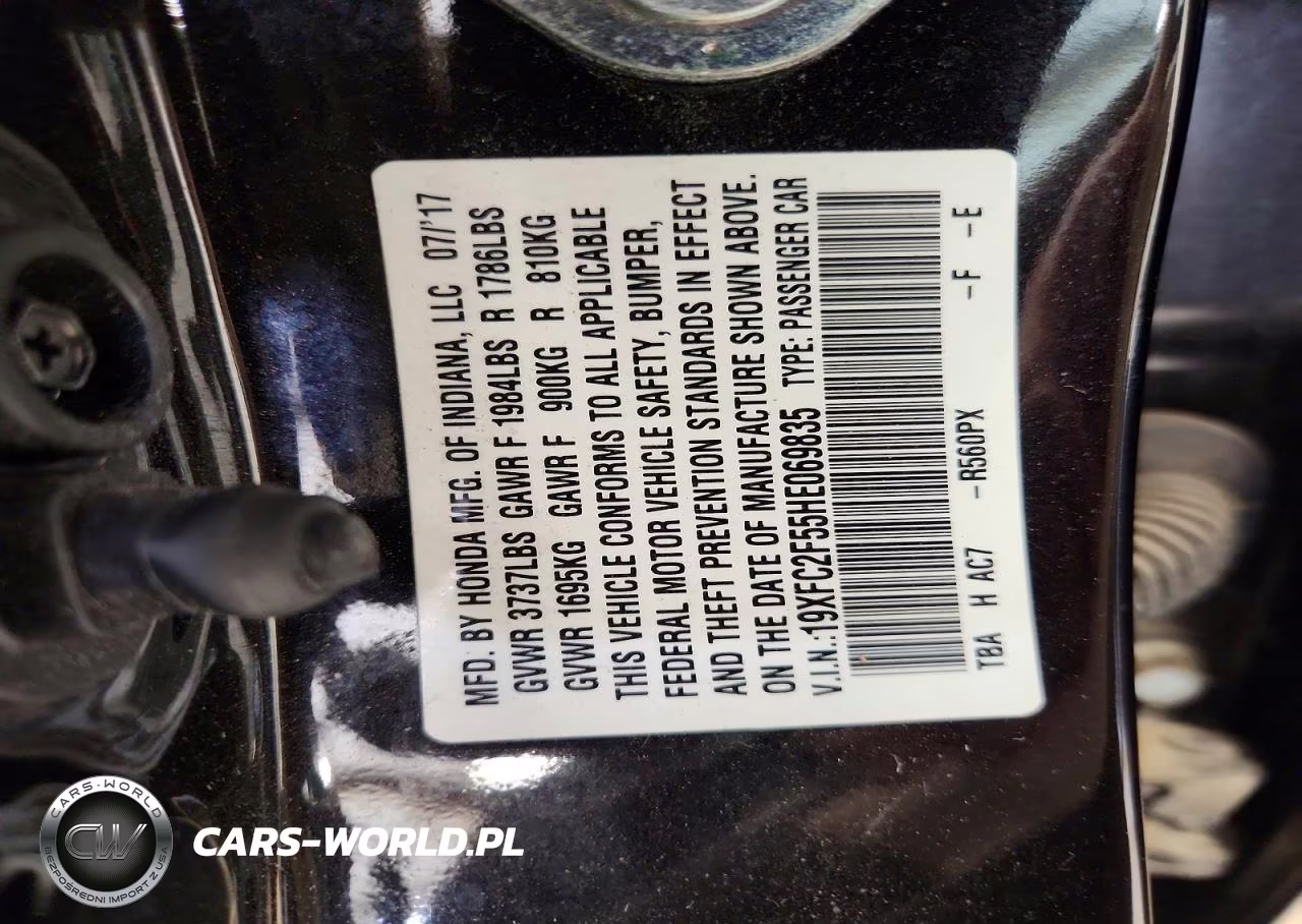 2017 Honda Civic Lx VIN:19XFC2F55HE069835 - 13