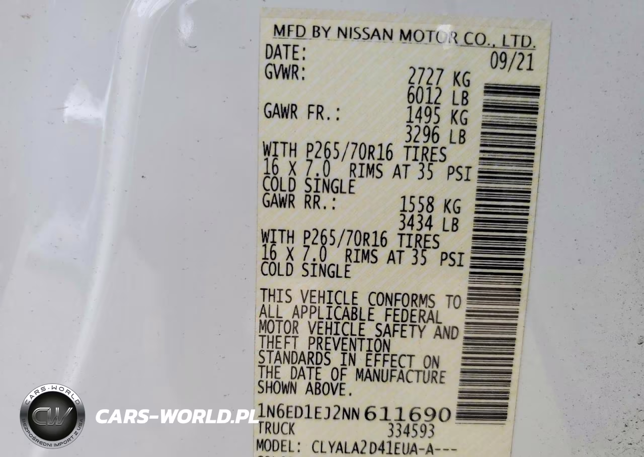 2022 Nissan Frontier S VIN:1N6ED1EJ2NN611690 - 12