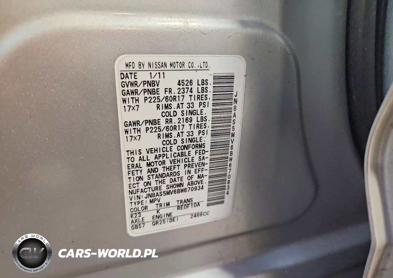 2011 Nissan Rogue S VIN:JN8AS5MV6BW670934 - 13