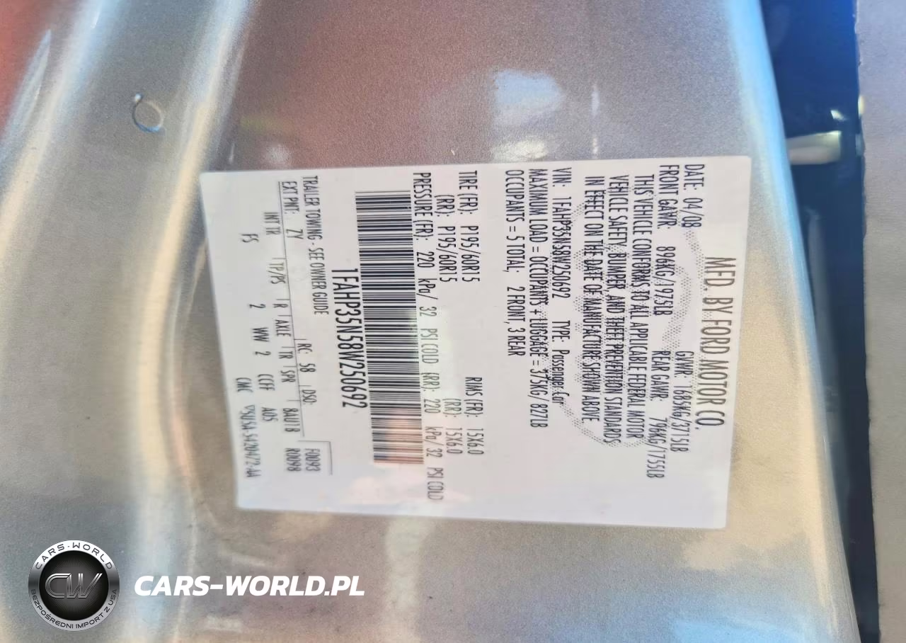 2008 Ford Focus Se VIN:1FAHP35N58W250692 - 13