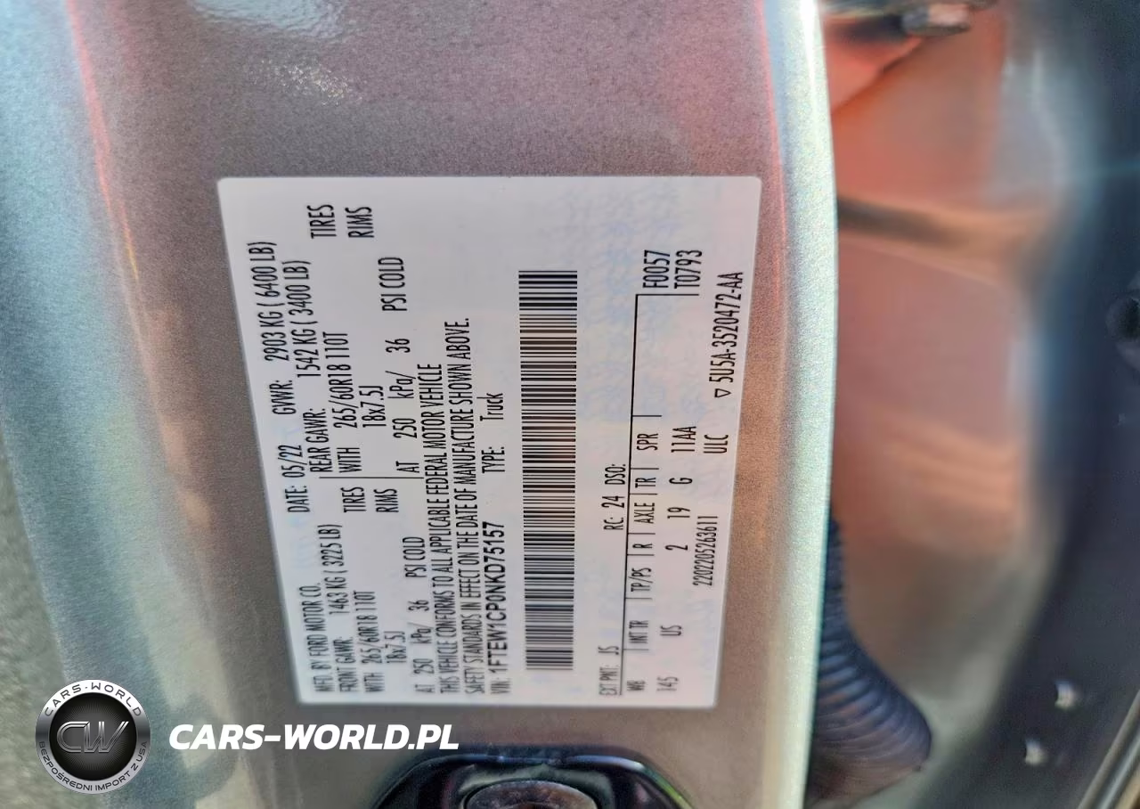 2022 Ford F150 Supercrew VIN:1FTEW1CP0NKD75157 - 12