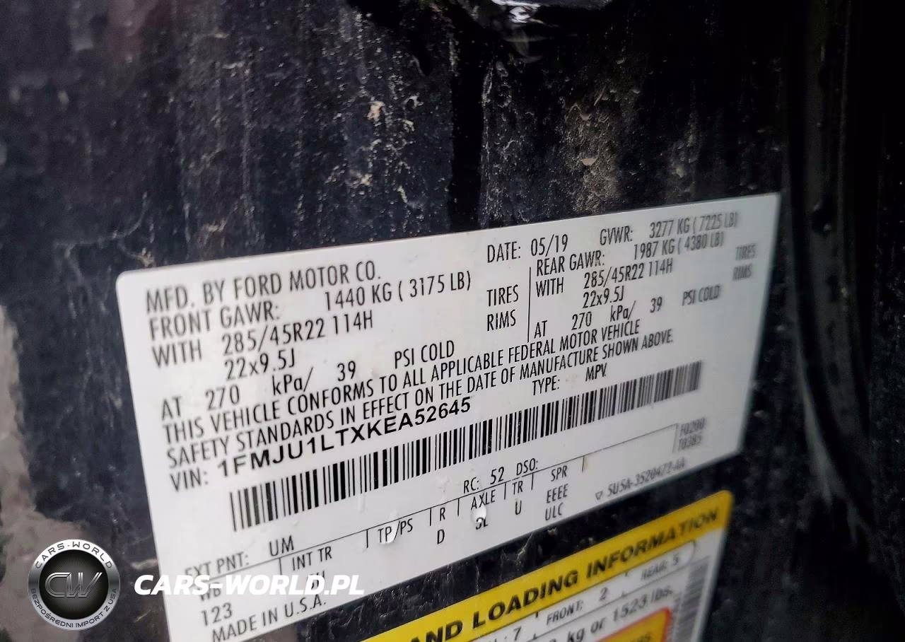 2019 Ford Expedition Platinum VIN:1FMJU1LTXKEA52645 - 13