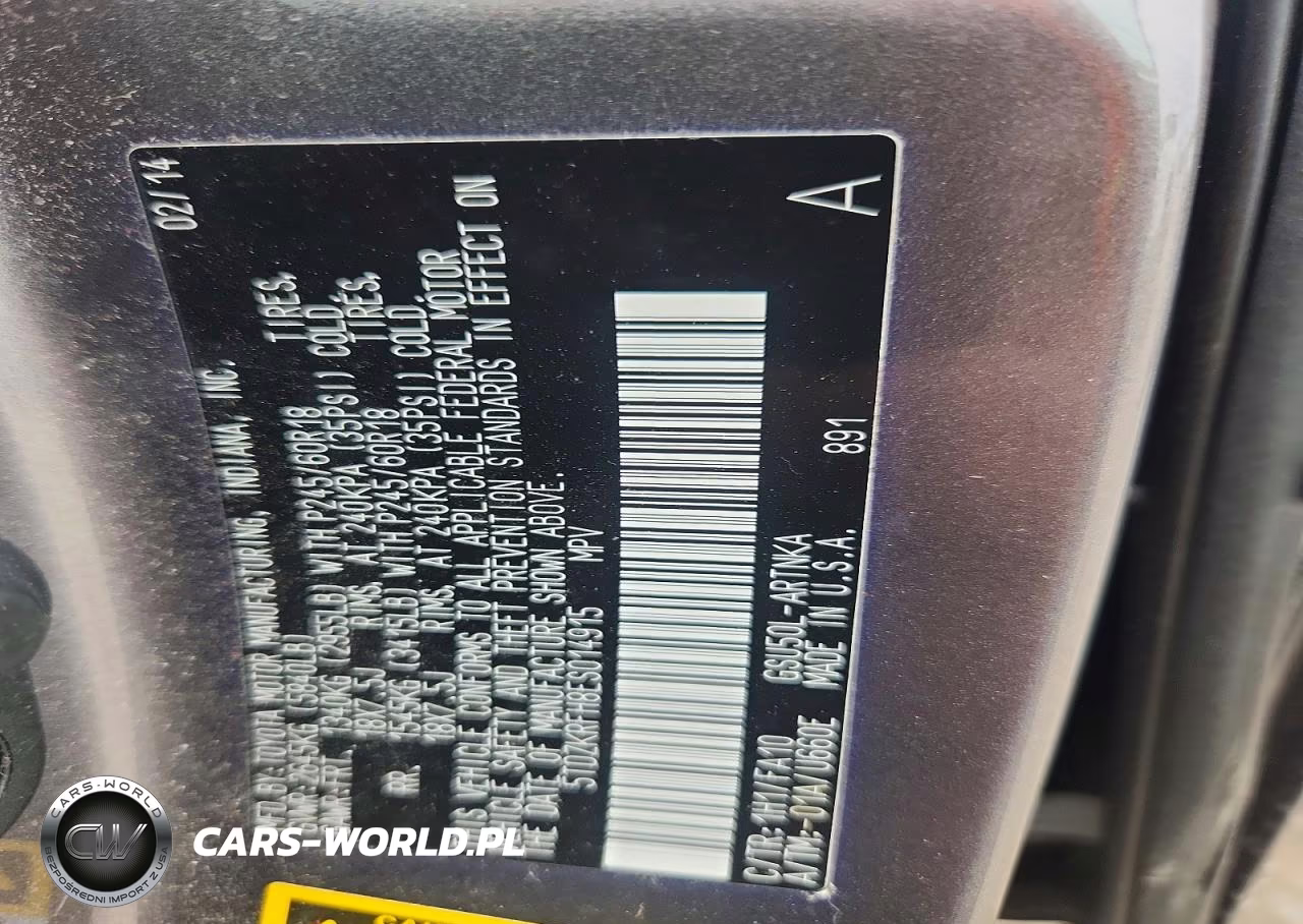 2014 Toyota Highlander Le Plus VIN:5TDZKRFH8ES014915 - 13