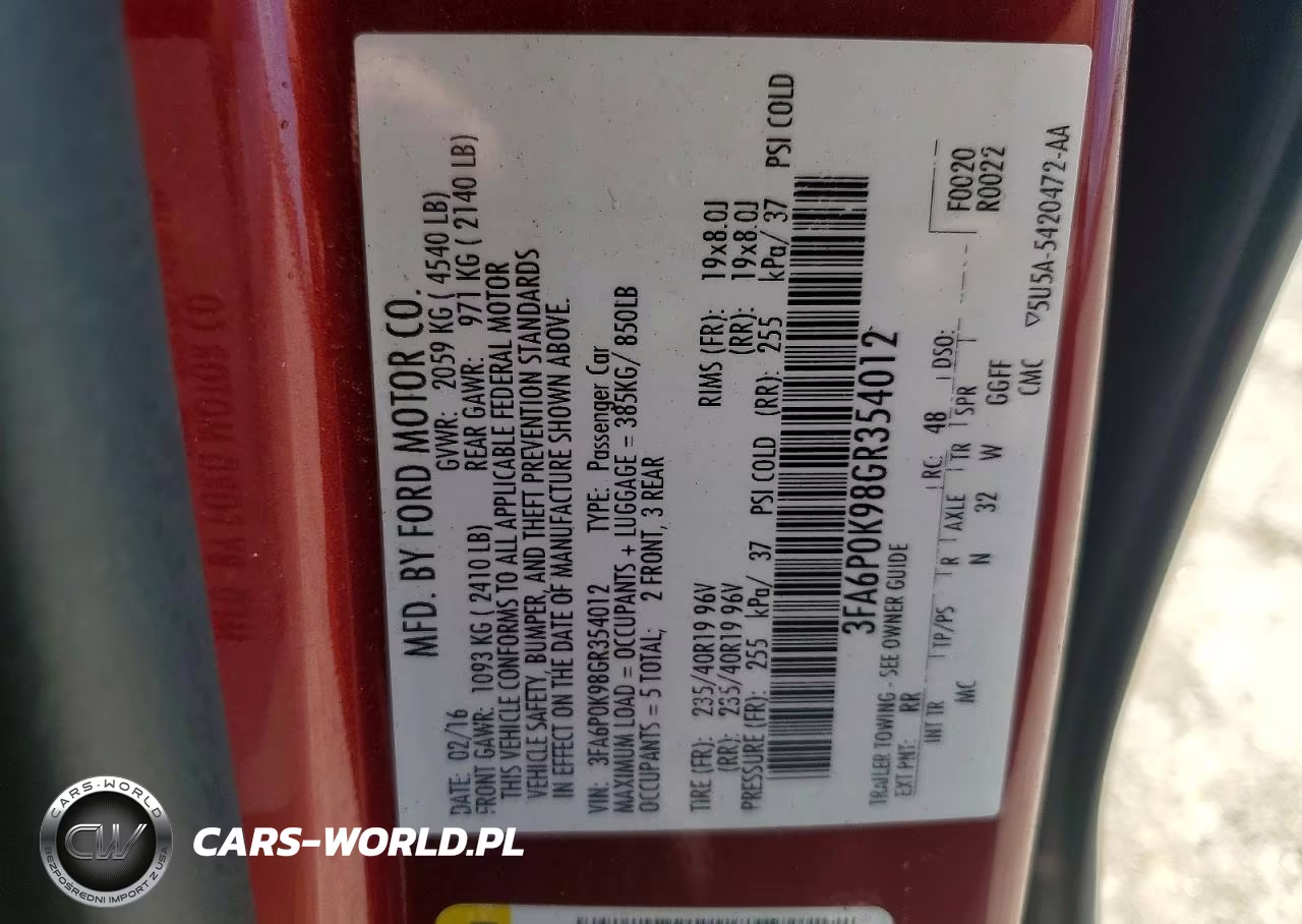 2016 Ford Fusion Titanium VIN:3FA6P0K98GR354012 - 12