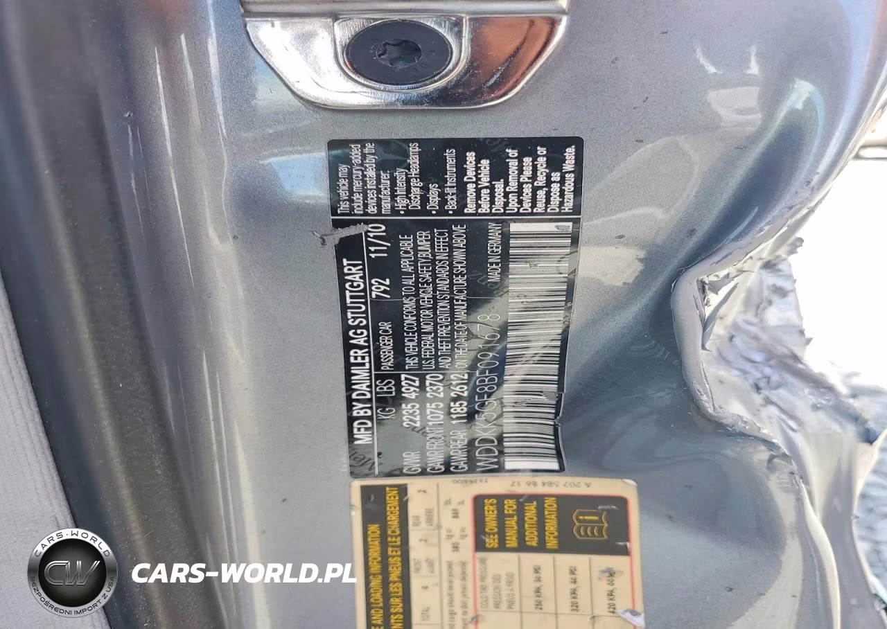 2011 Mercedes-Benz E 350 VIN:WDDKK5GF8BF091678 - 12