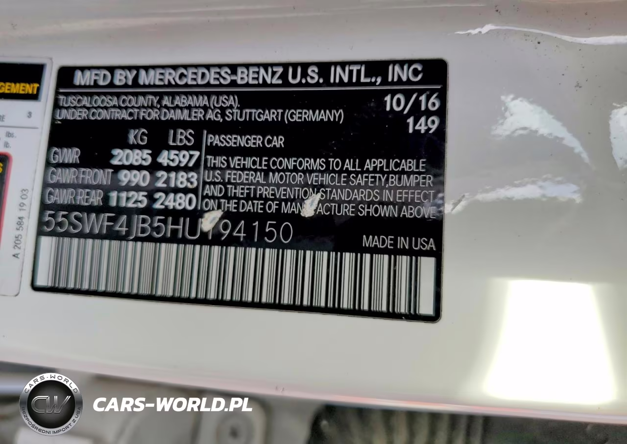 2017 Mercedes-Benz C 300 VIN:55SWF4JB5HU194150 - 12
