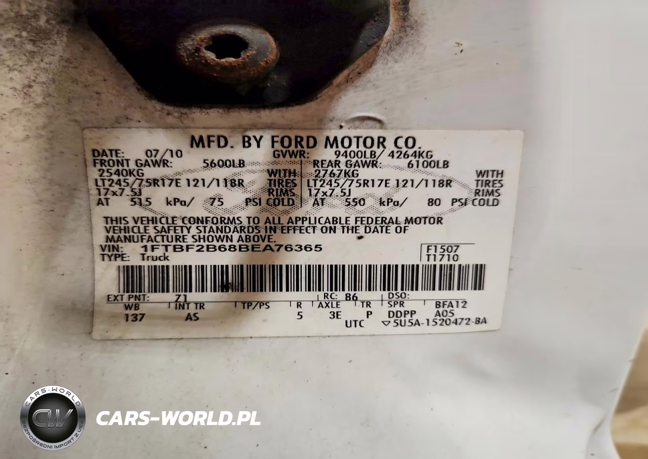 2011 Ford F250 Super Duty VIN:1FTBF2B68BEA76365 - 12
