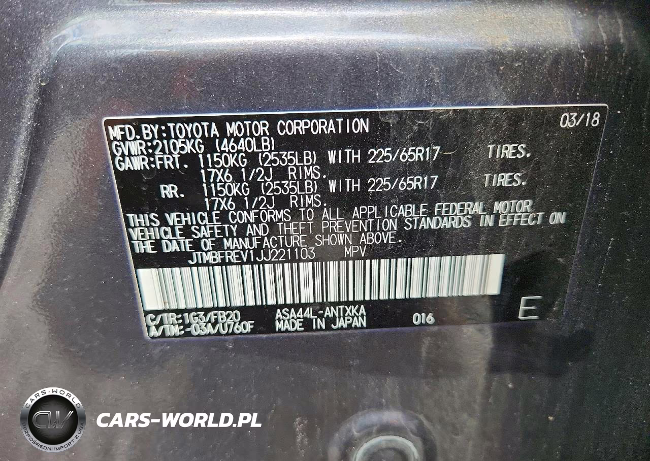 2018 Toyota Rav4 Le VIN:JTMBFREV1JJ221103 - 13