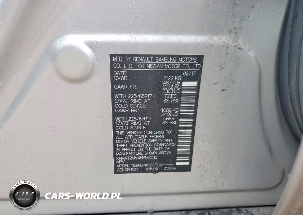 2017 Nissan Rogue S VIN:KNMAT2MV4HP562113 - 14
