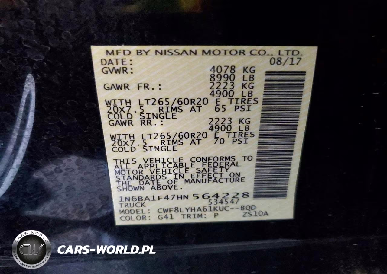 2017 Nissan Titan Xd Platinum Reserve VIN:1N6BA1F47HN564228 - 12