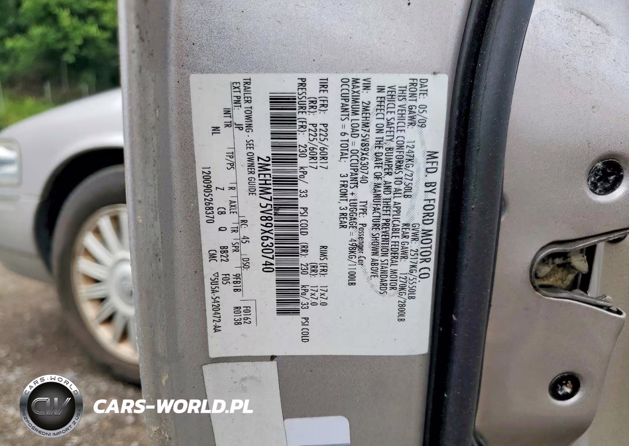 2009 Mercury Grand Marquis Ls VIN:2MEHM75V89X630740 - 12