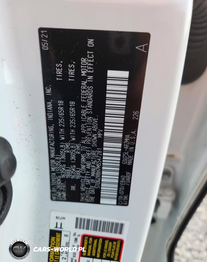 2021 Toyota Highlander Xle VIN:5TDGZRBH7MS547281 - 13