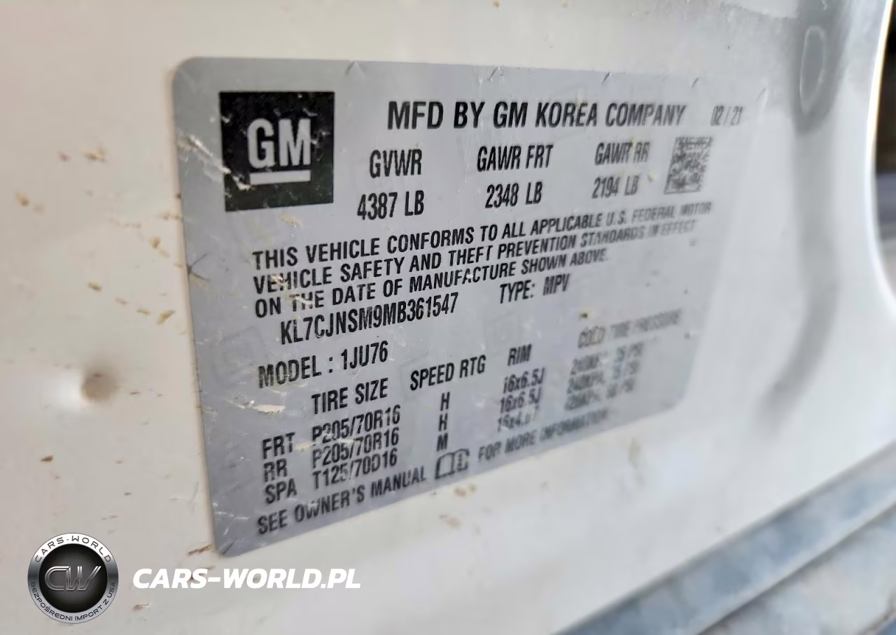 2021 Chevrolet Trax Ls VIN:KL7CJNSM9MB361547 - 13