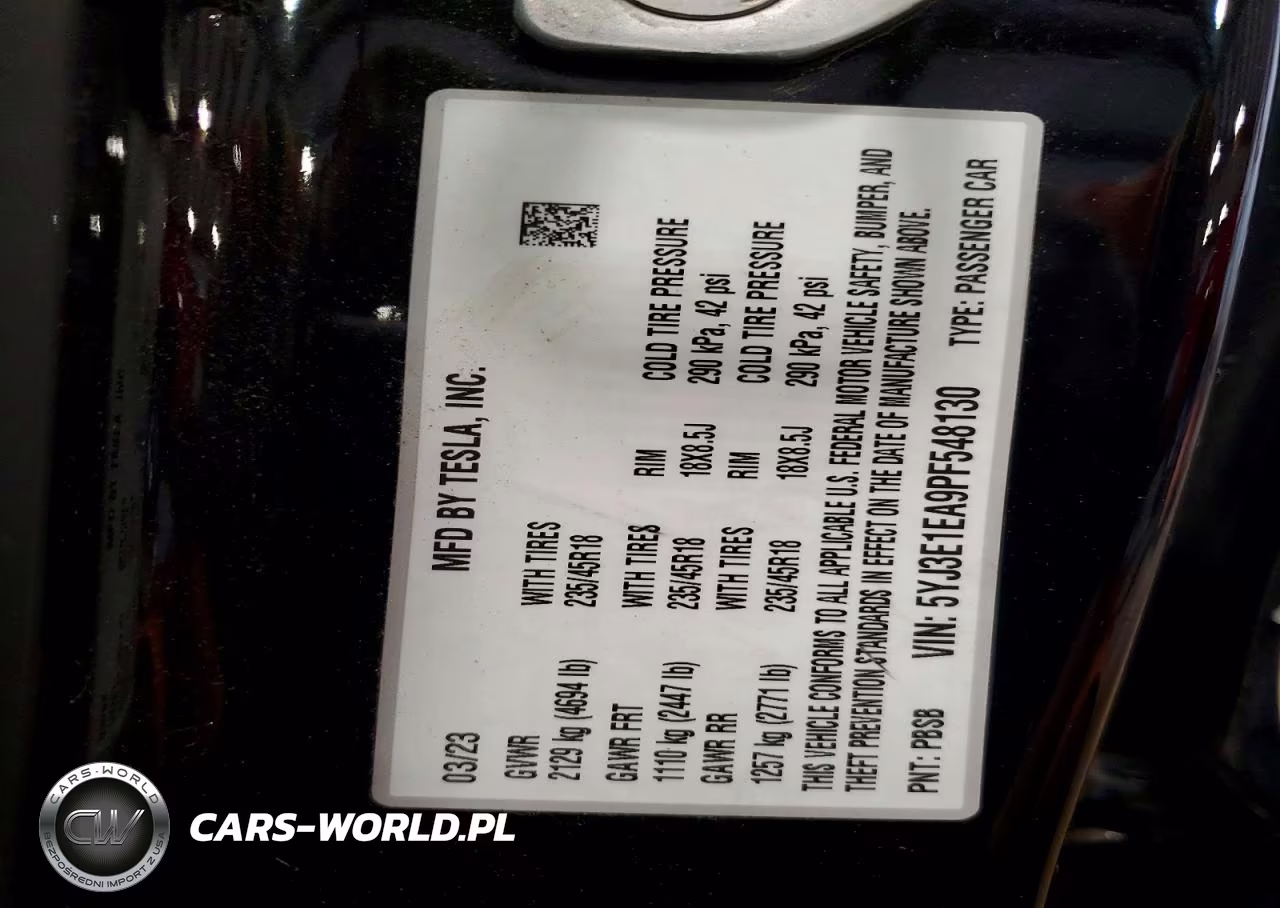 2023 Tesla Model 3 VIN:5YJ3E1EA9PF548130 - 13