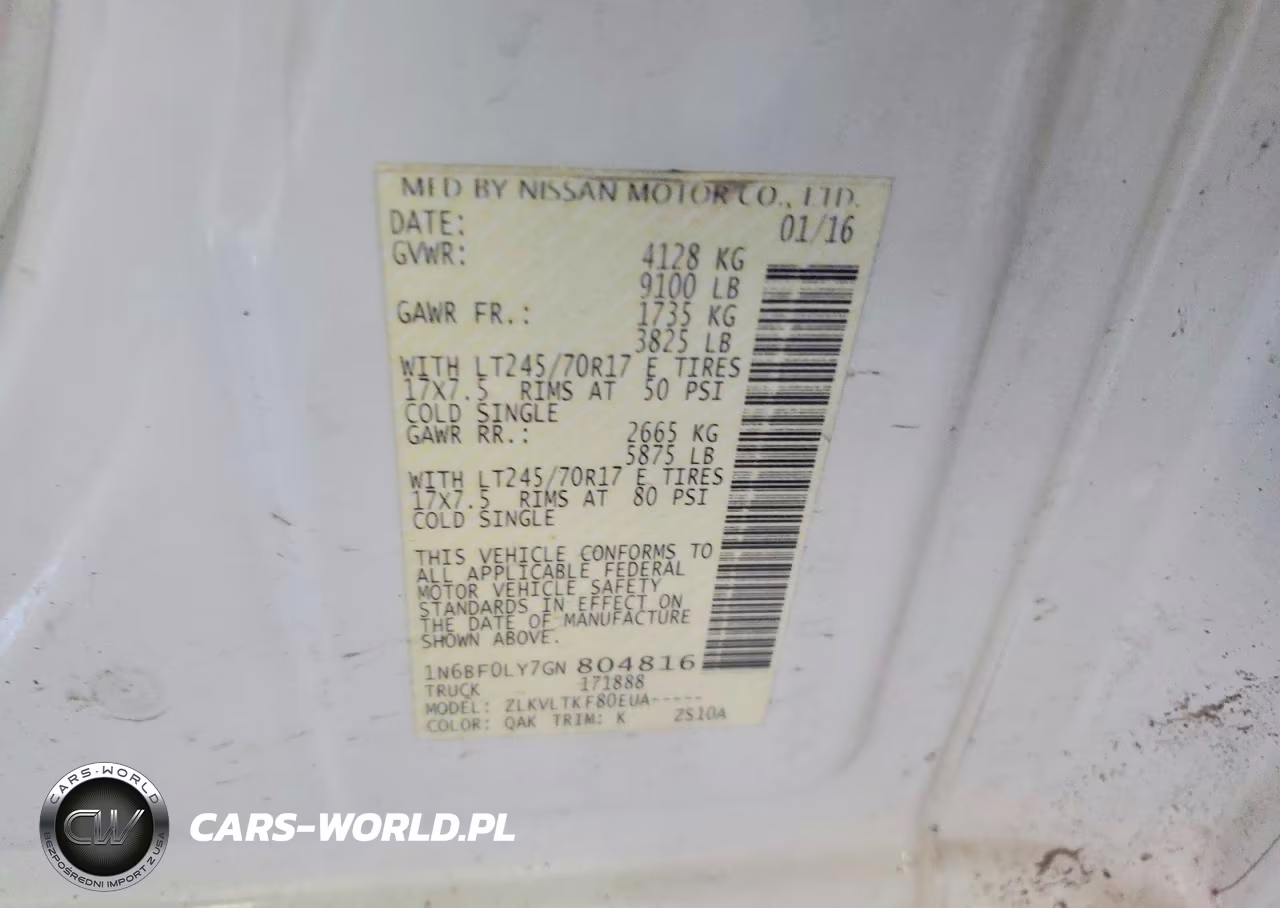 2016 Nissan Nv 2500 Hd Sv VIN:1N6BF0LY7GN804816 - 13