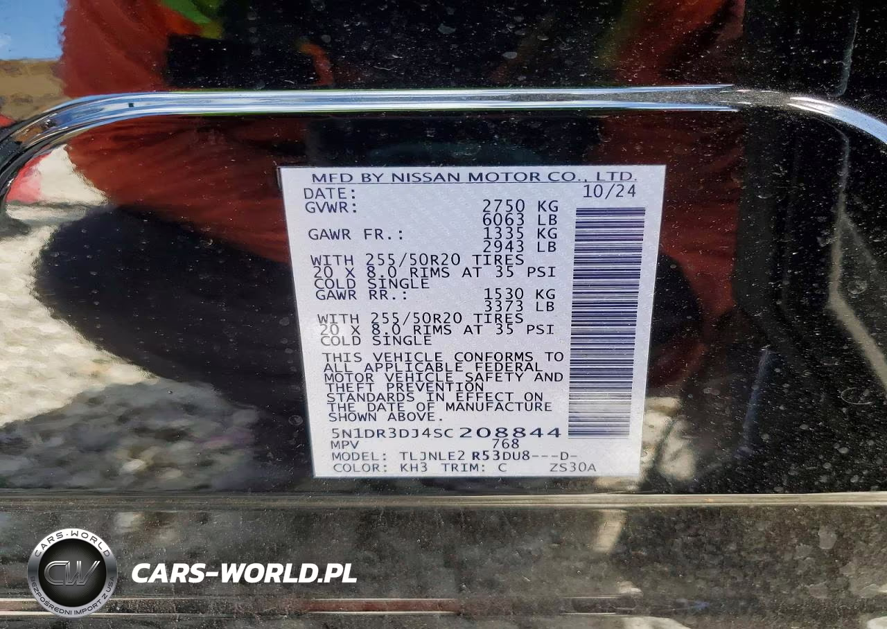 2025 Nissan Pathfinder Platinum VIN:5N1DR3DJ4SC208844 - 14