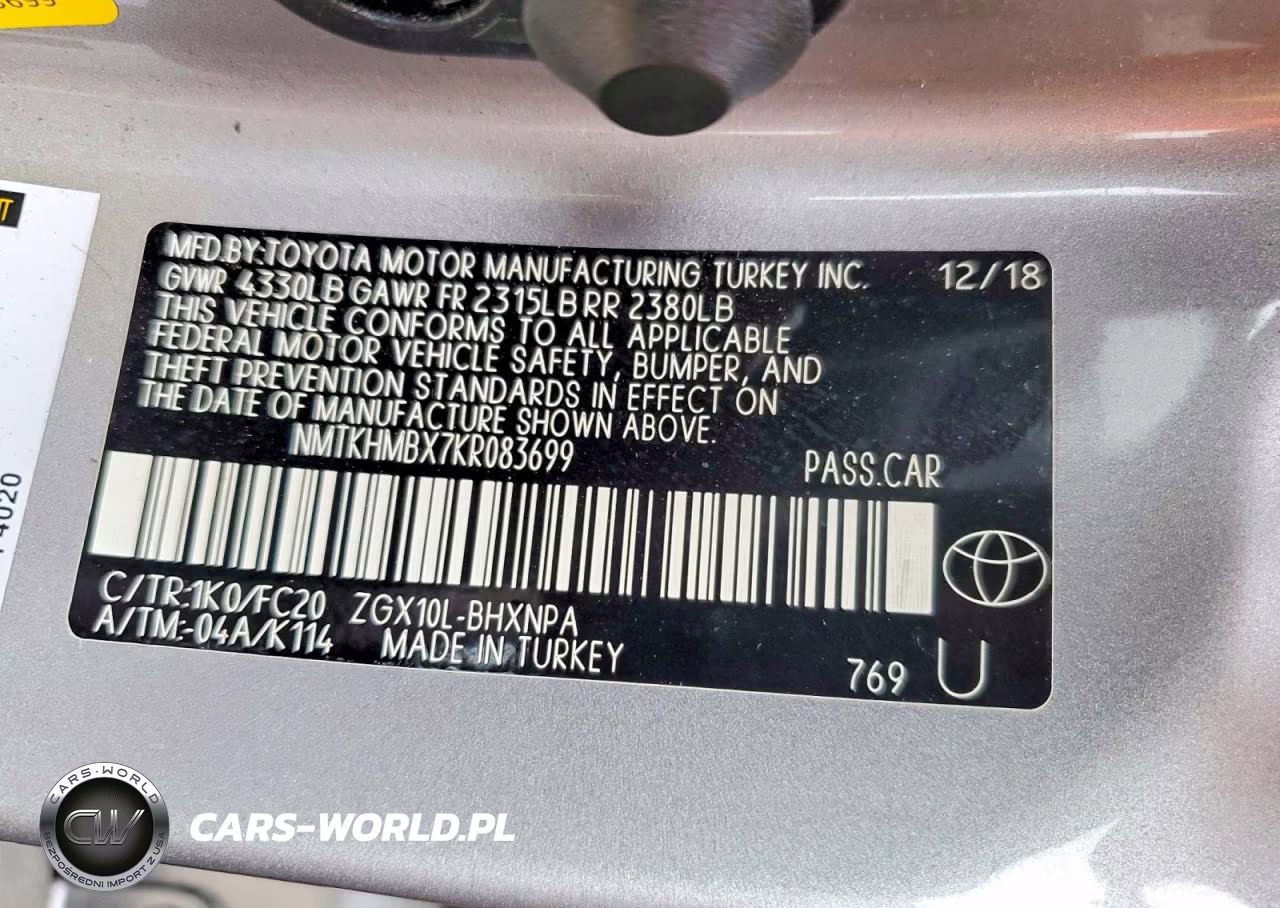 2019 Toyota C-Hr Le VIN:NMTKHMBX7KR083699 - 13