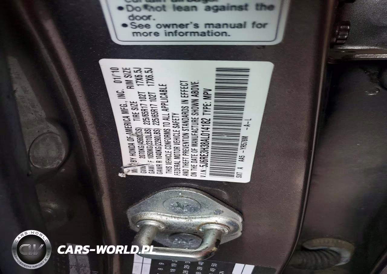 2010 Honda Cr-V Lx VIN:5J6RE3H38AL014182 - 12
