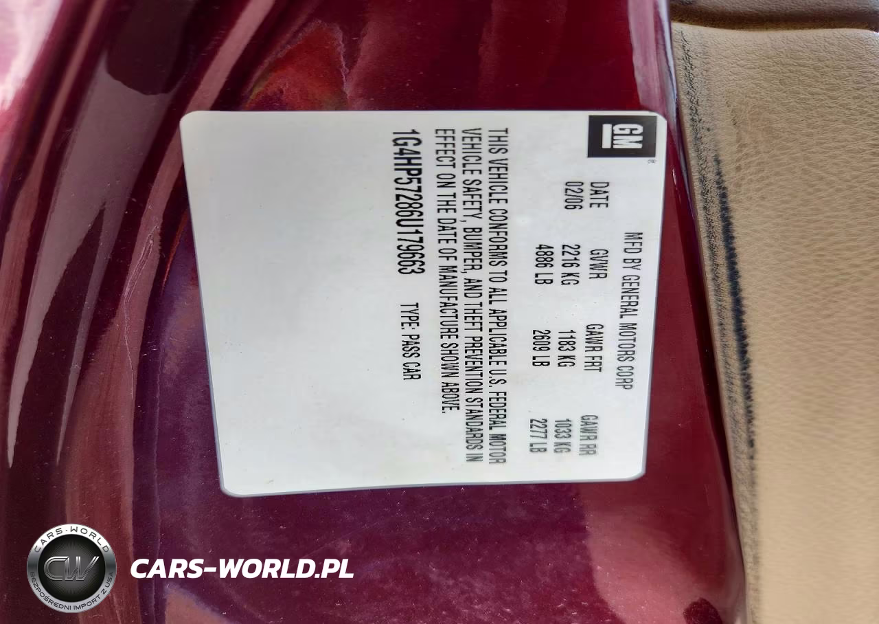 2006 Buick Lucerne Cx VIN:1G4HP57286U179663 - 12