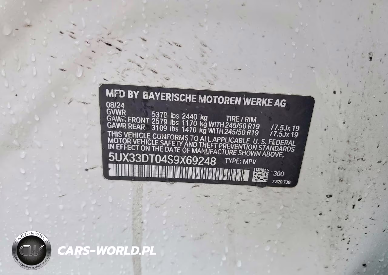 2025 BMW X4 xDrive30I VIN:5UX33DT04S9X69248 - 13