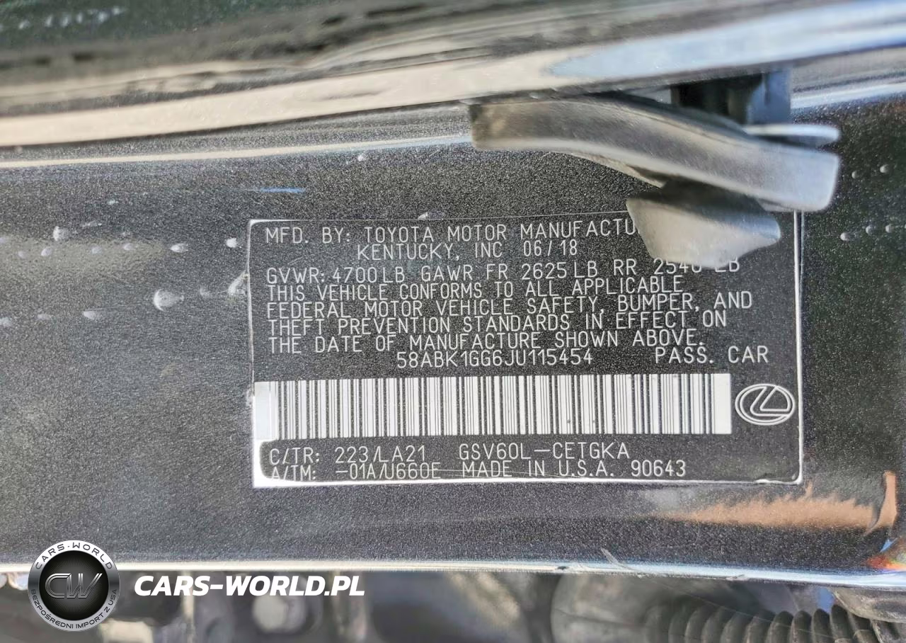 2018 Lexus Es 350 VIN:58ABK1GG6JU115454 - 12