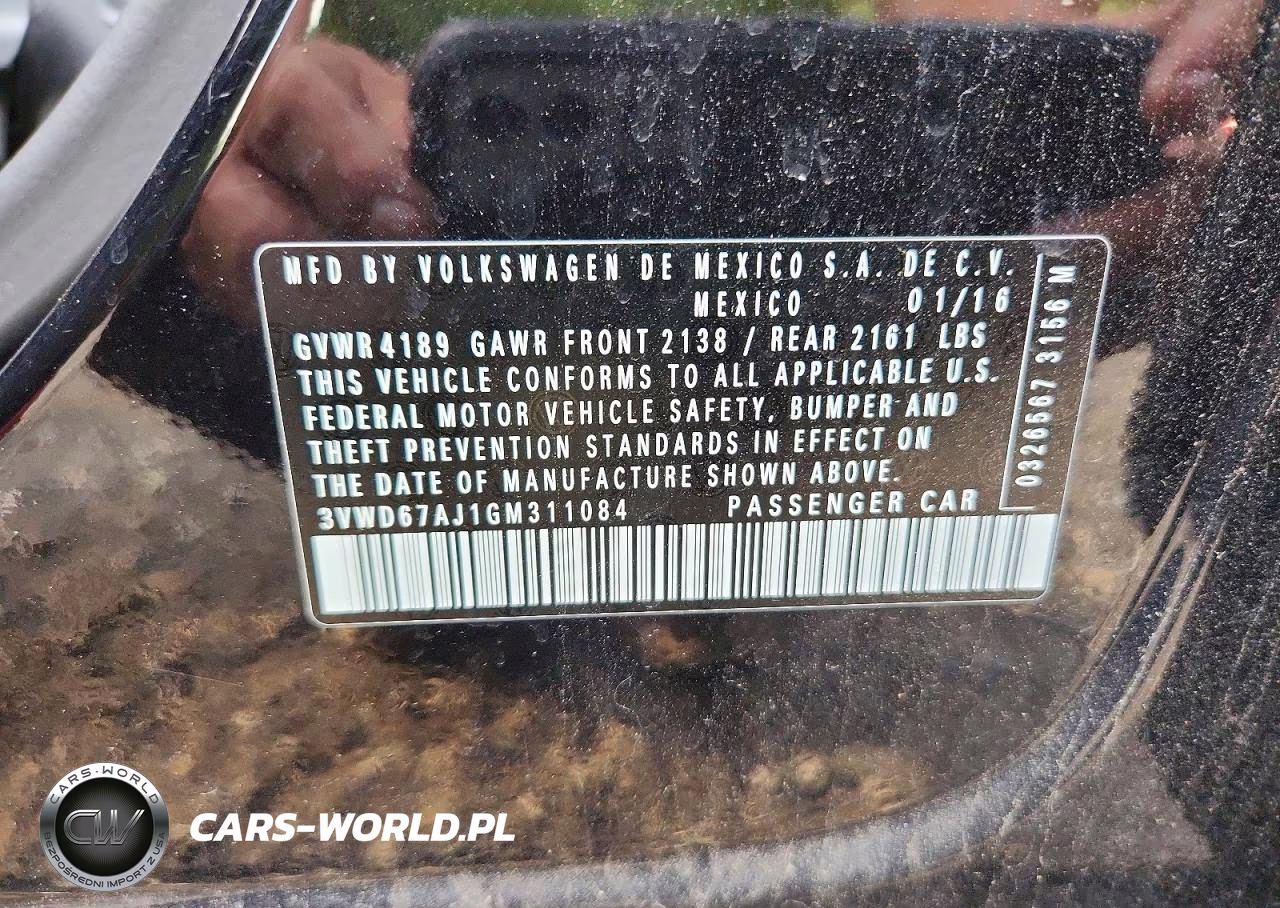 2016 Volkswagen Jetta Se VIN:3VWD67AJ1GM311084 - 12