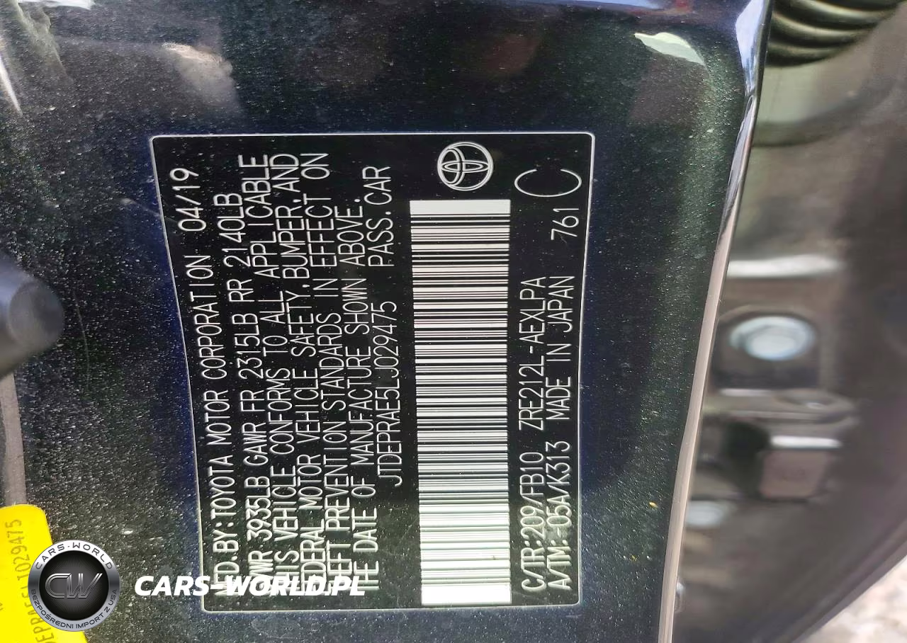 2020 Toyota Corolla Le VIN:JTDEPRAE5LJ029475 - 12