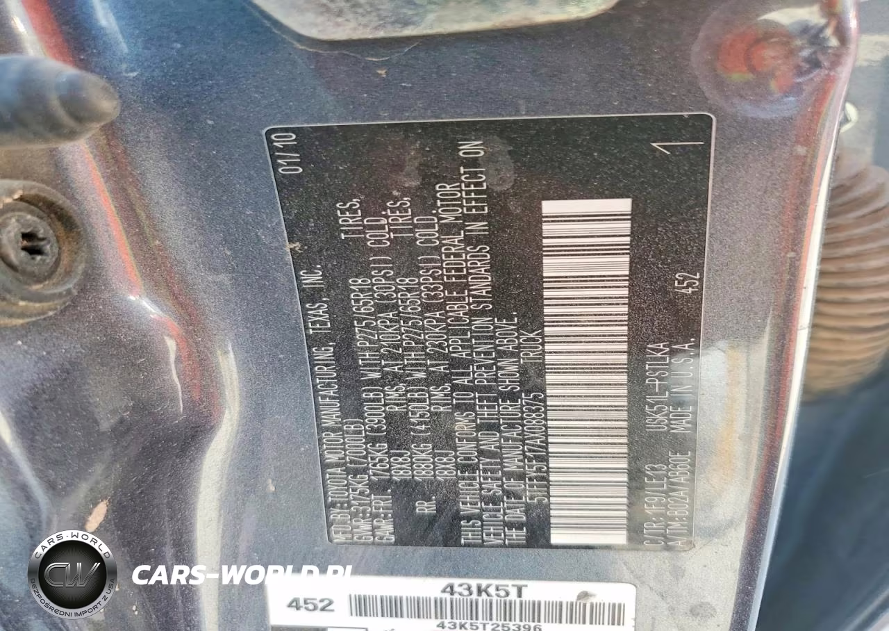 2010 Toyota Tundra Crewmax Limited VIN:5TFFY5F17AX088375 - 12