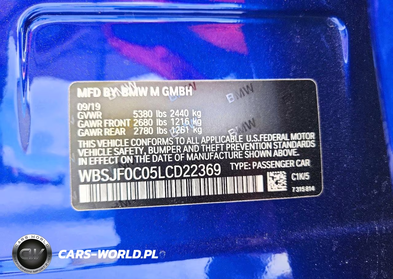 2020 BMW M5 Base VIN:WBSJF0C05LCD22369 - 12