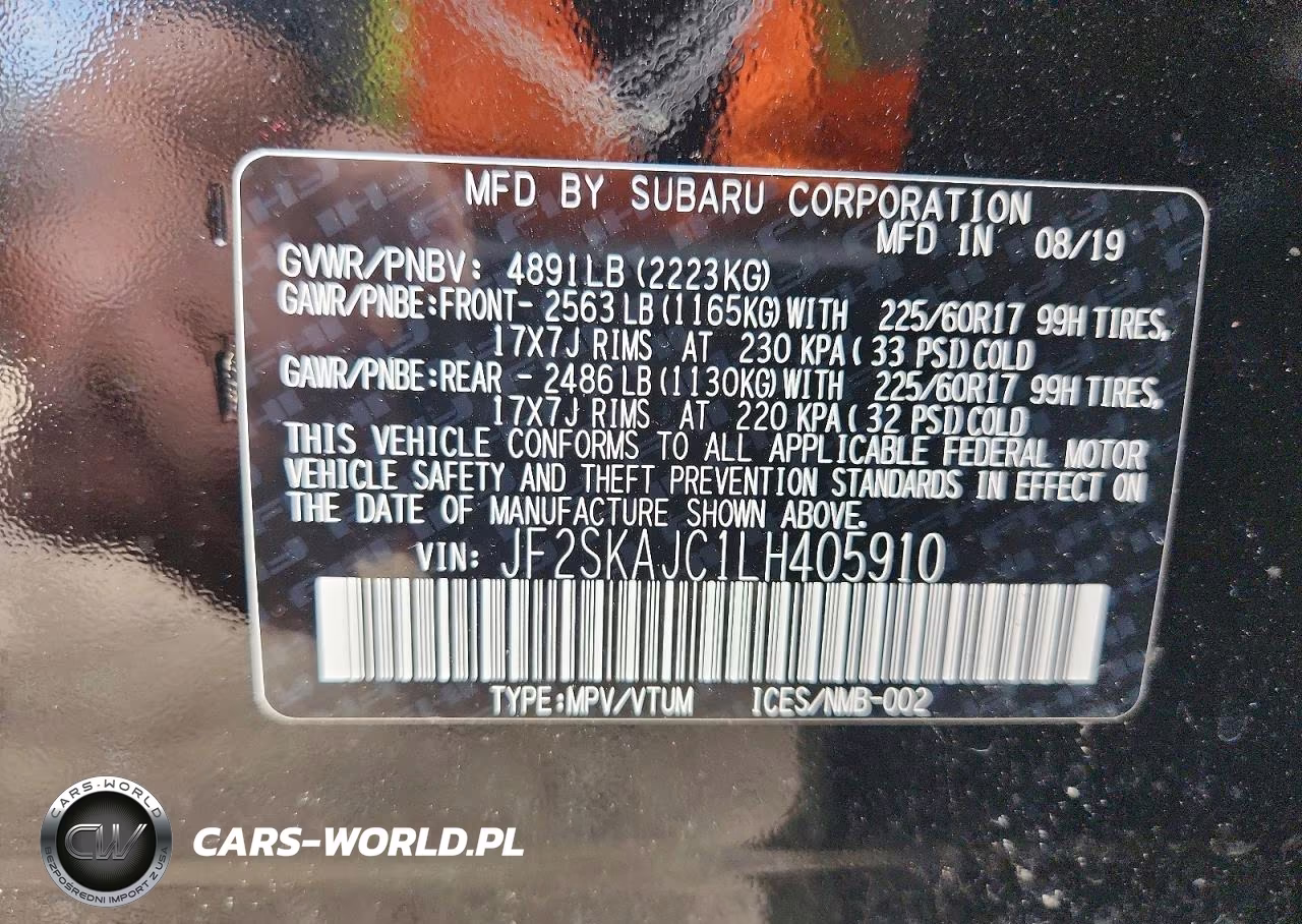 2020 Subaru Forester Premium VIN:JF2SKAJC1LH405910 - 13