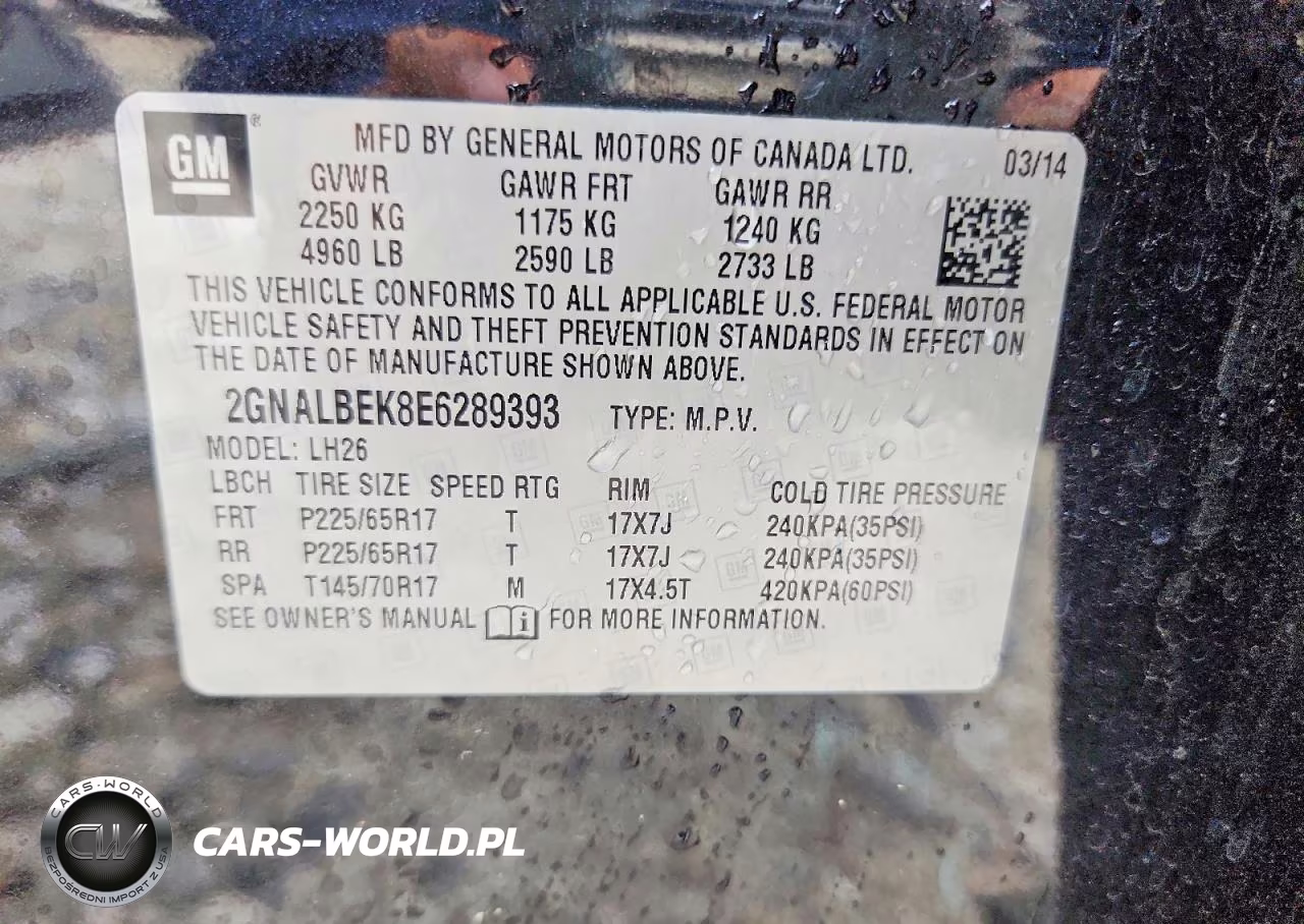 2014 Chevrolet Equinox Lt VIN:2GNALBEK8E6289393 - 13