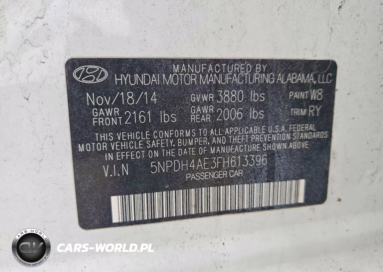 2015 Hyundai Elantra Limited VIN:5NPDH4AE3FH613396 - 12