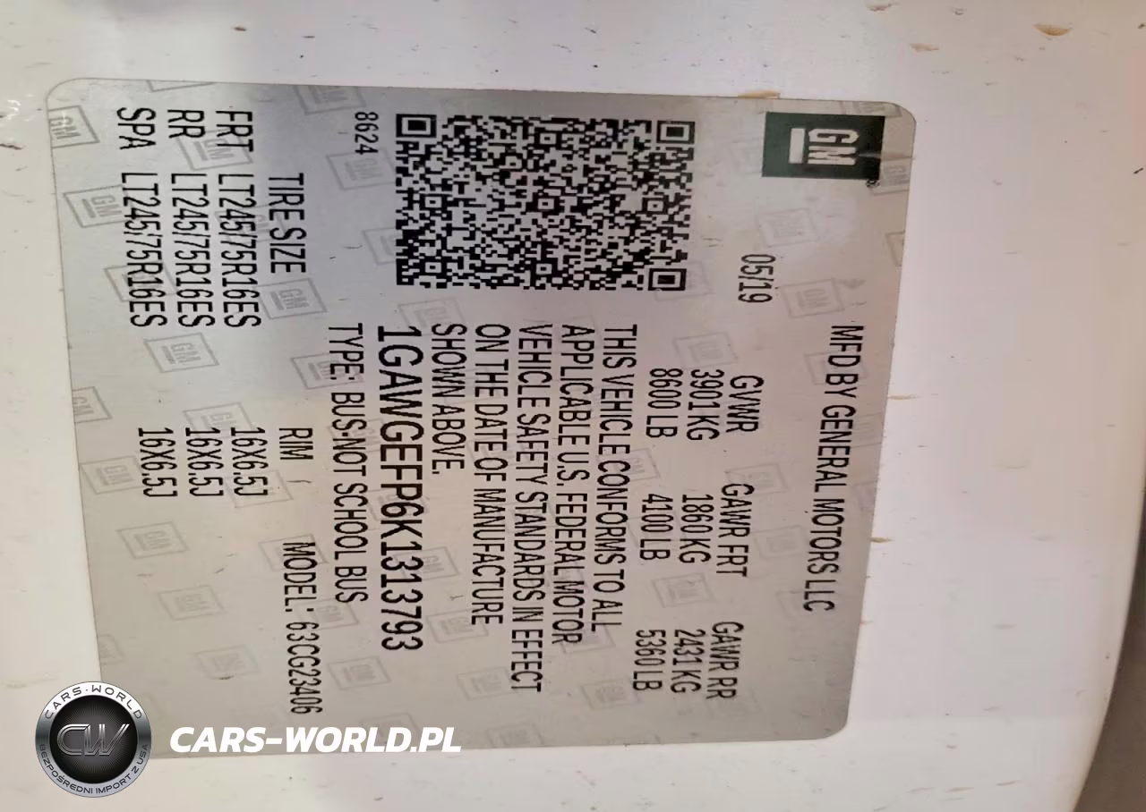 2019 Chevrolet Express G2500 Ls VIN:1GAWGEFP6K1313793 - 13