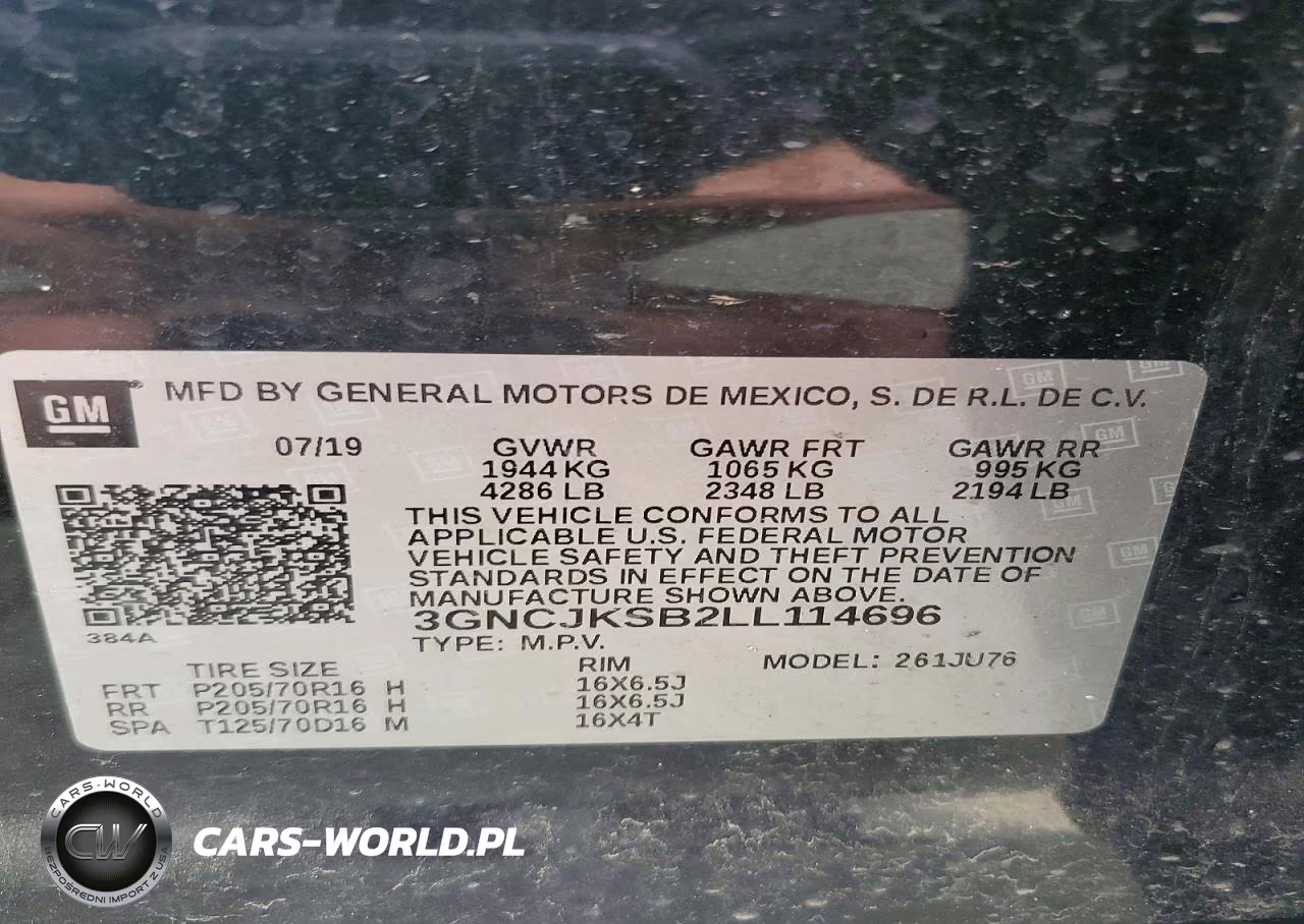 2020 Chevrolet Trax Ls VIN:3GNCJKSB2LL114696 - 14