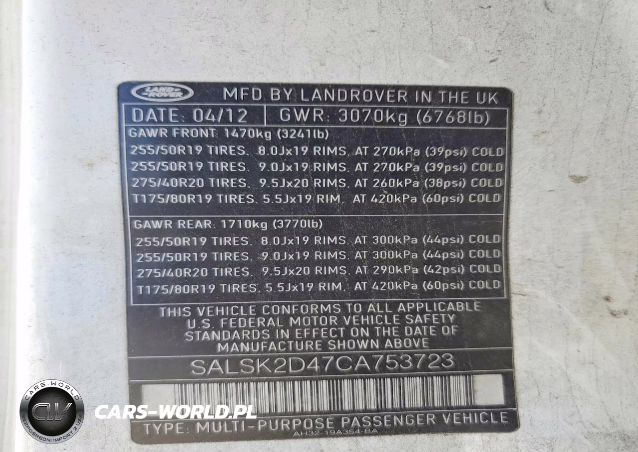 2012 Land Rover Range Rover Sport Hse Luxury VIN:SALSK2D47CA753723 - 13
