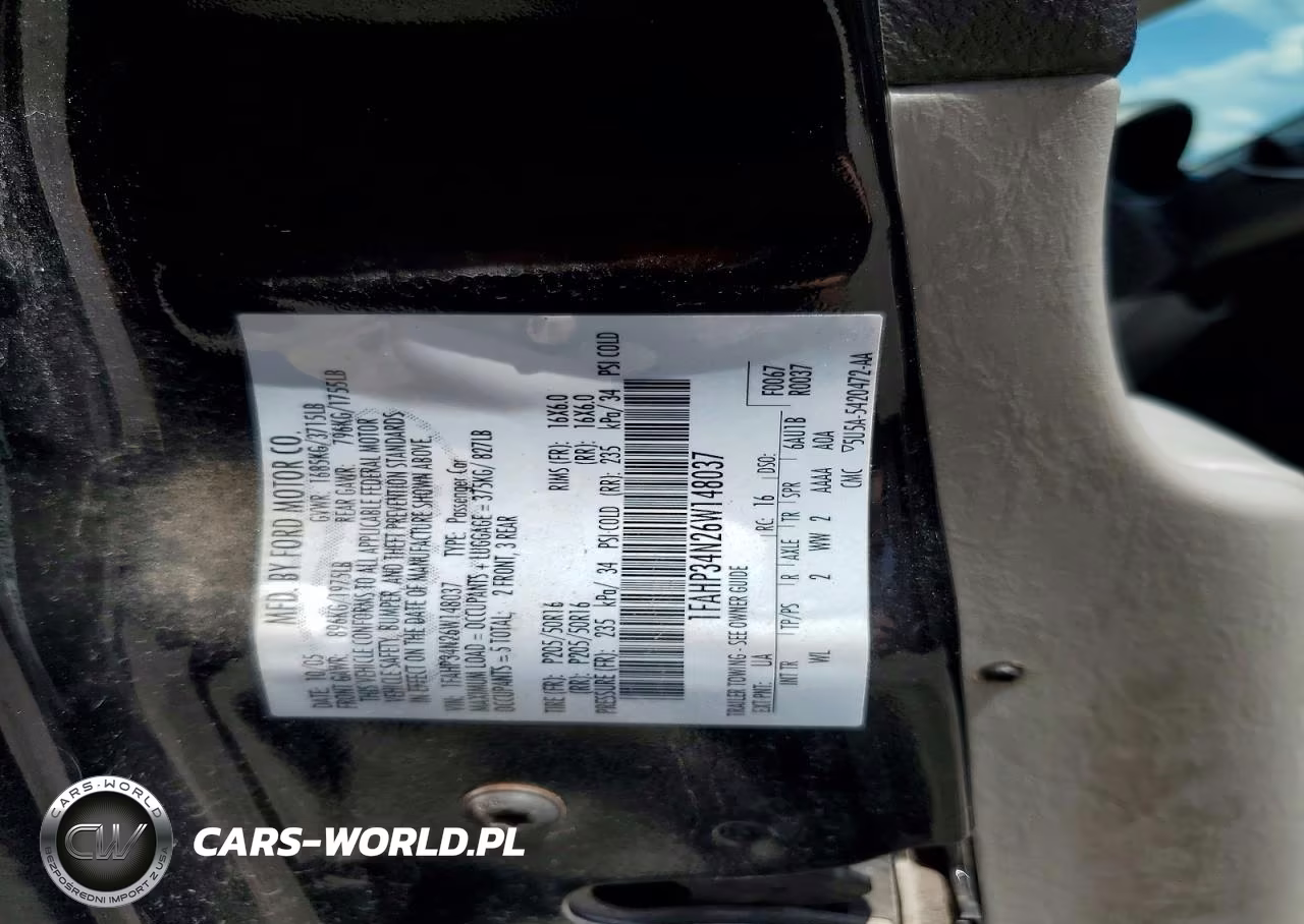 2006 Ford Focus Zx4 VIN:1FAHP34N26W148037 - 12