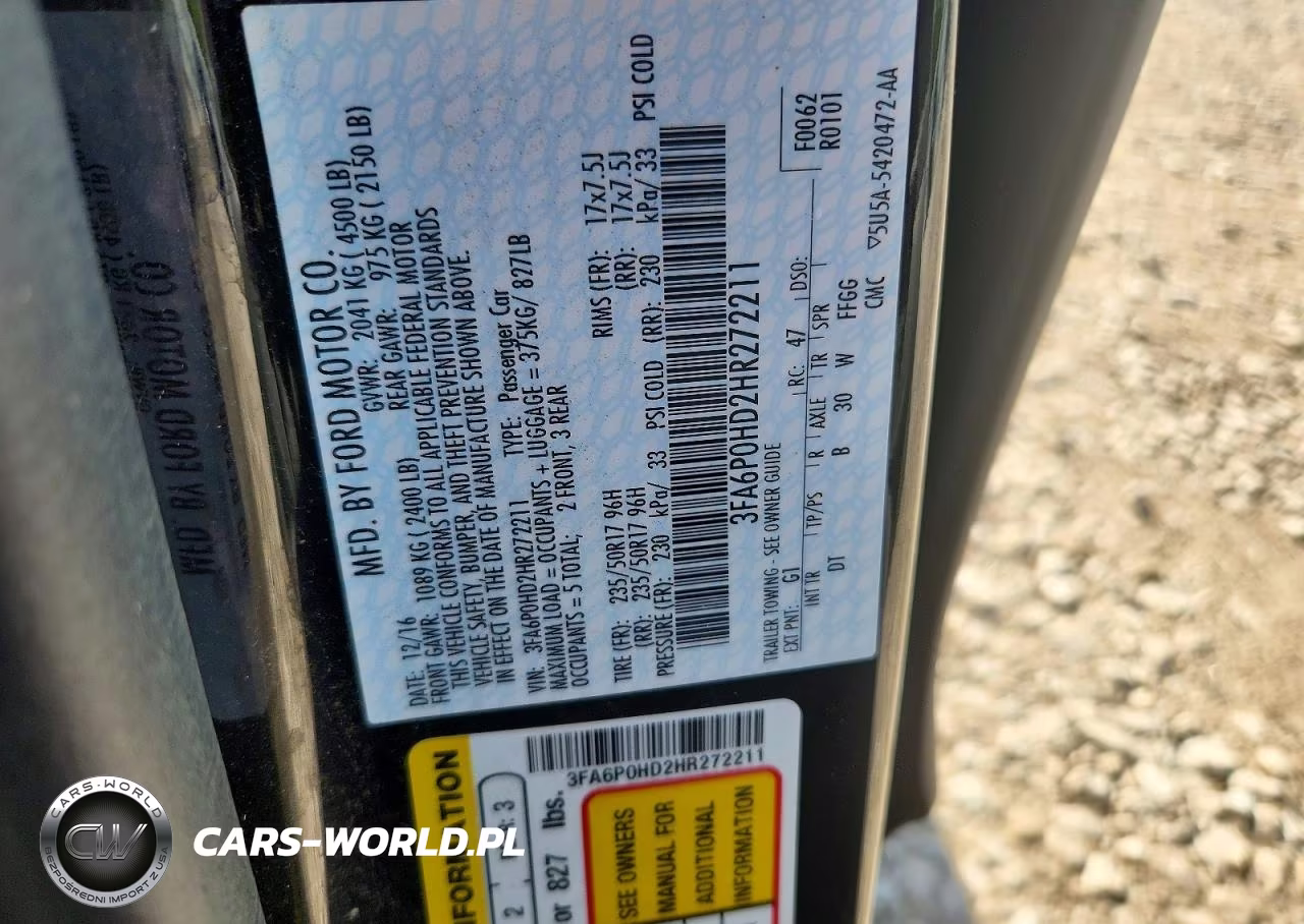 2017 Ford Fusion Se VIN:3FA6P0HD2HR272211 - 12