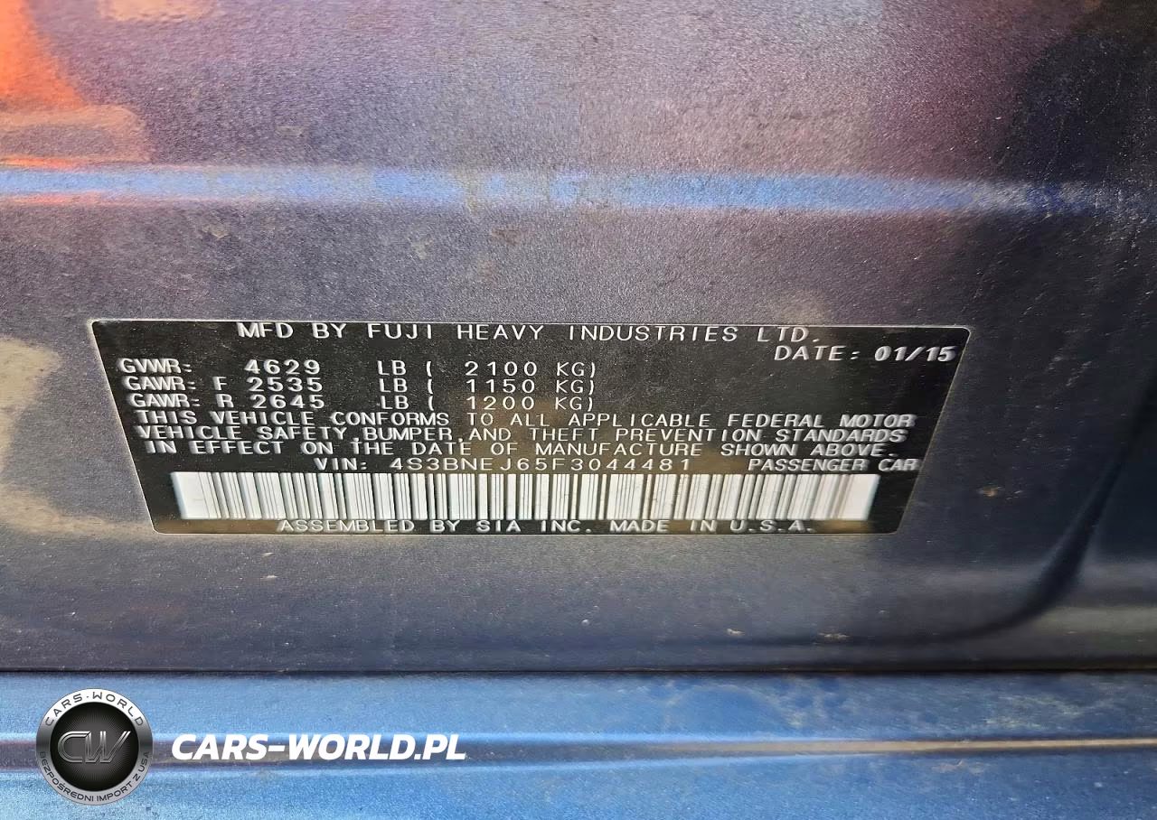 2015 Subaru Legacy 3.6R Limited VIN:4S3BNEJ65F3044481 - 12