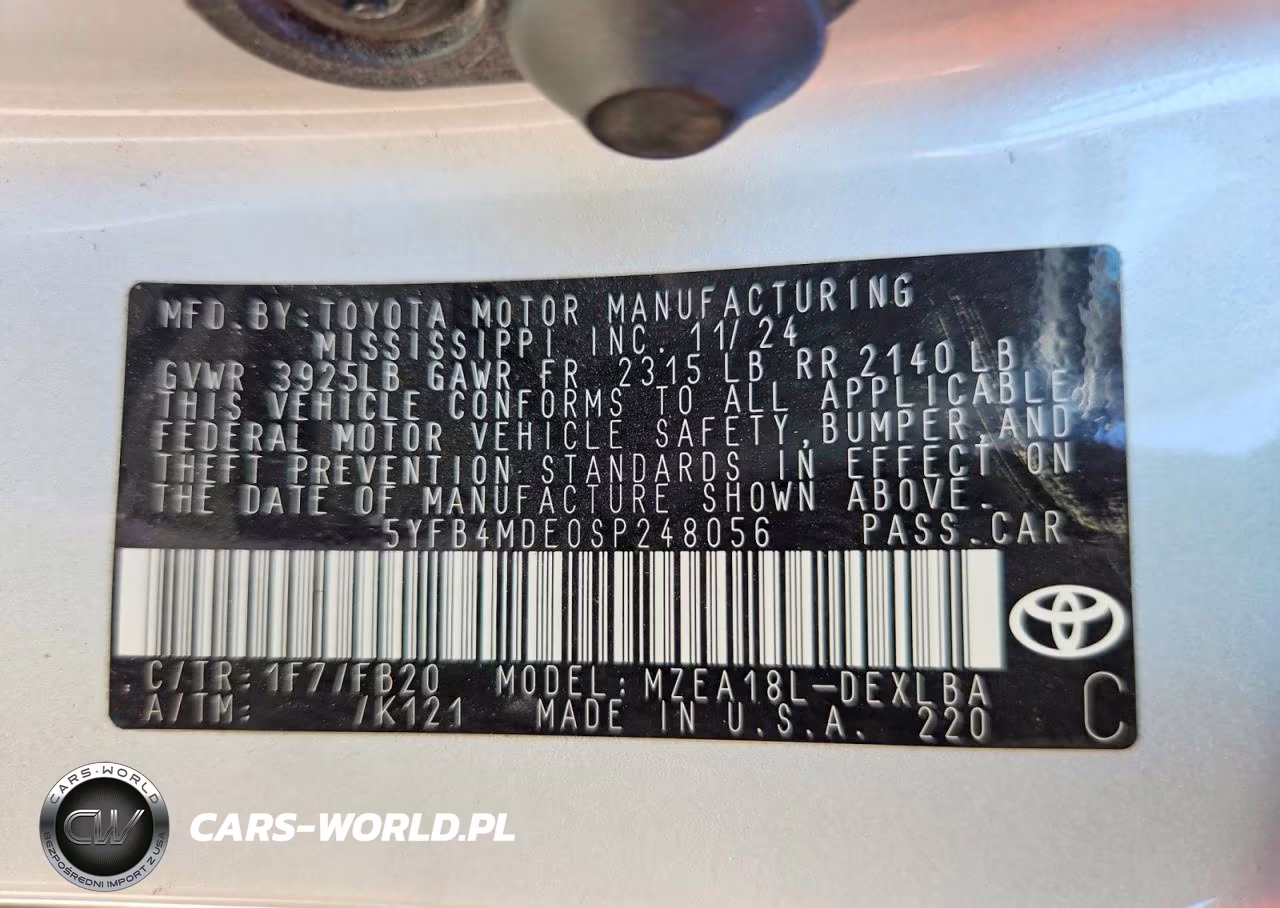 2025 Toyota Corolla Le VIN:5YFB4MDE0SP248056 - 12