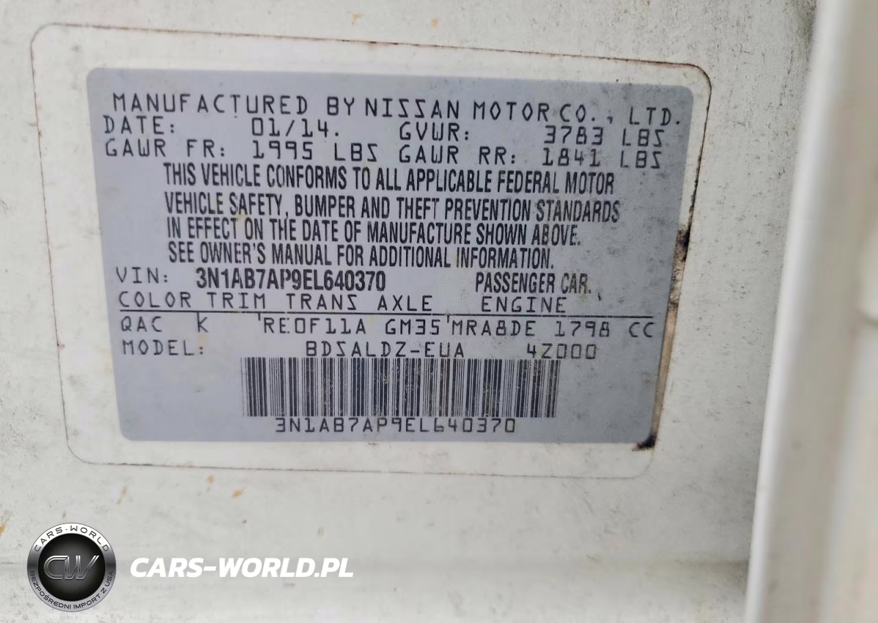 2014 Nissan Sentra Sv VIN:3N1AB7AP9EL640370 - 12