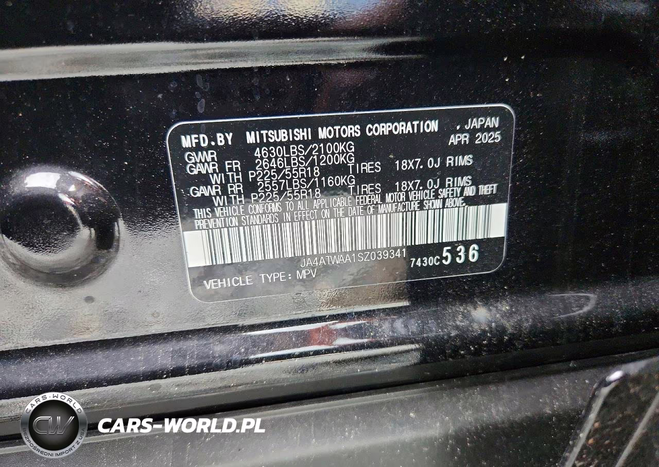 2025 Mitsubishi Eclipse Cross Se VIN:JA4ATWAA1SZ039341 - 13