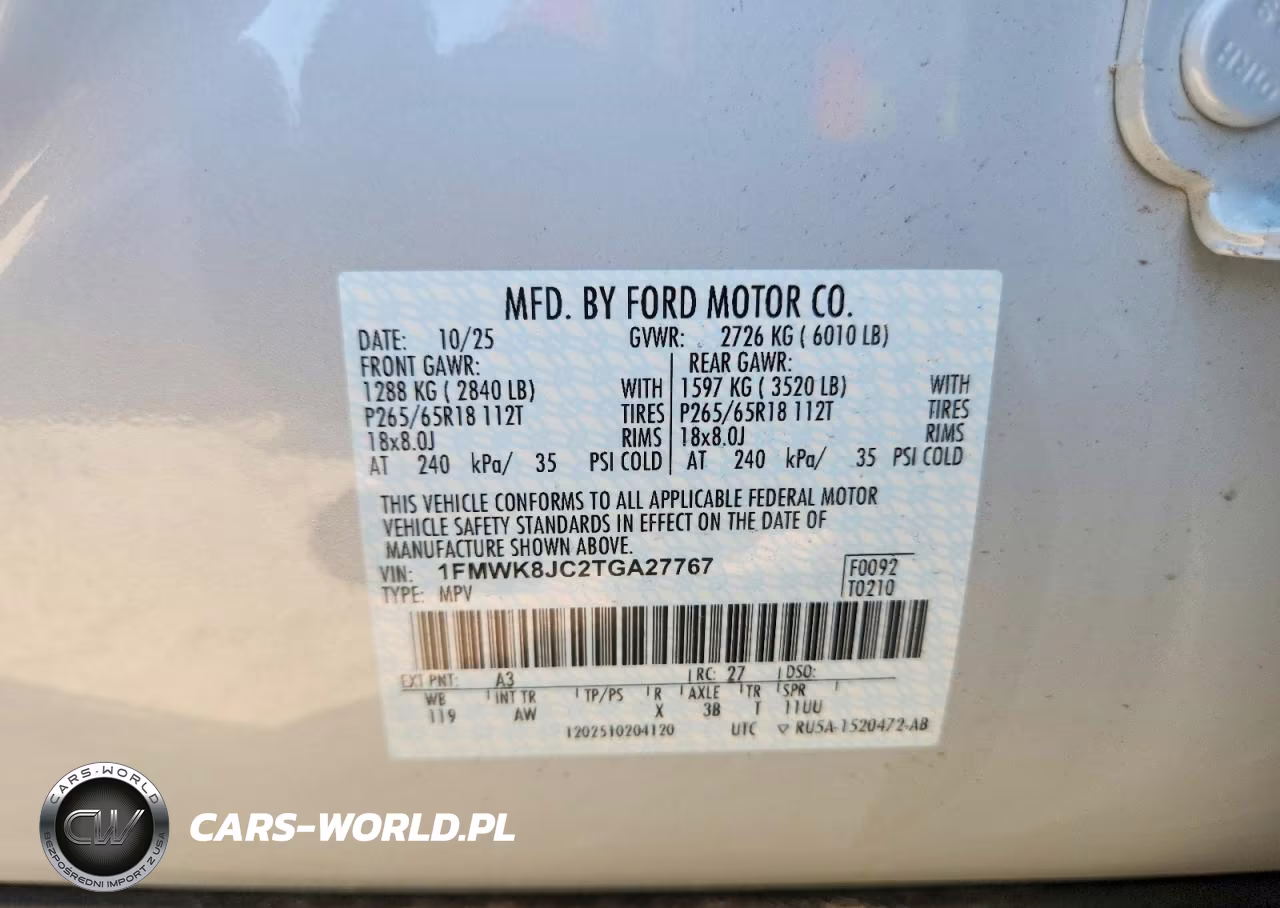 2026 Ford Explorer Tremor VIN:1FMWK8JC2TGA27767 - 13